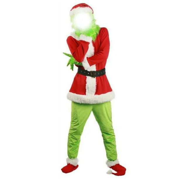 Halloween, Navidad, conjunto de disfraces de Papá Noel, accesorios, cinturones, guantes, máscaras, gorros, disfraces para fiestas y bailes.