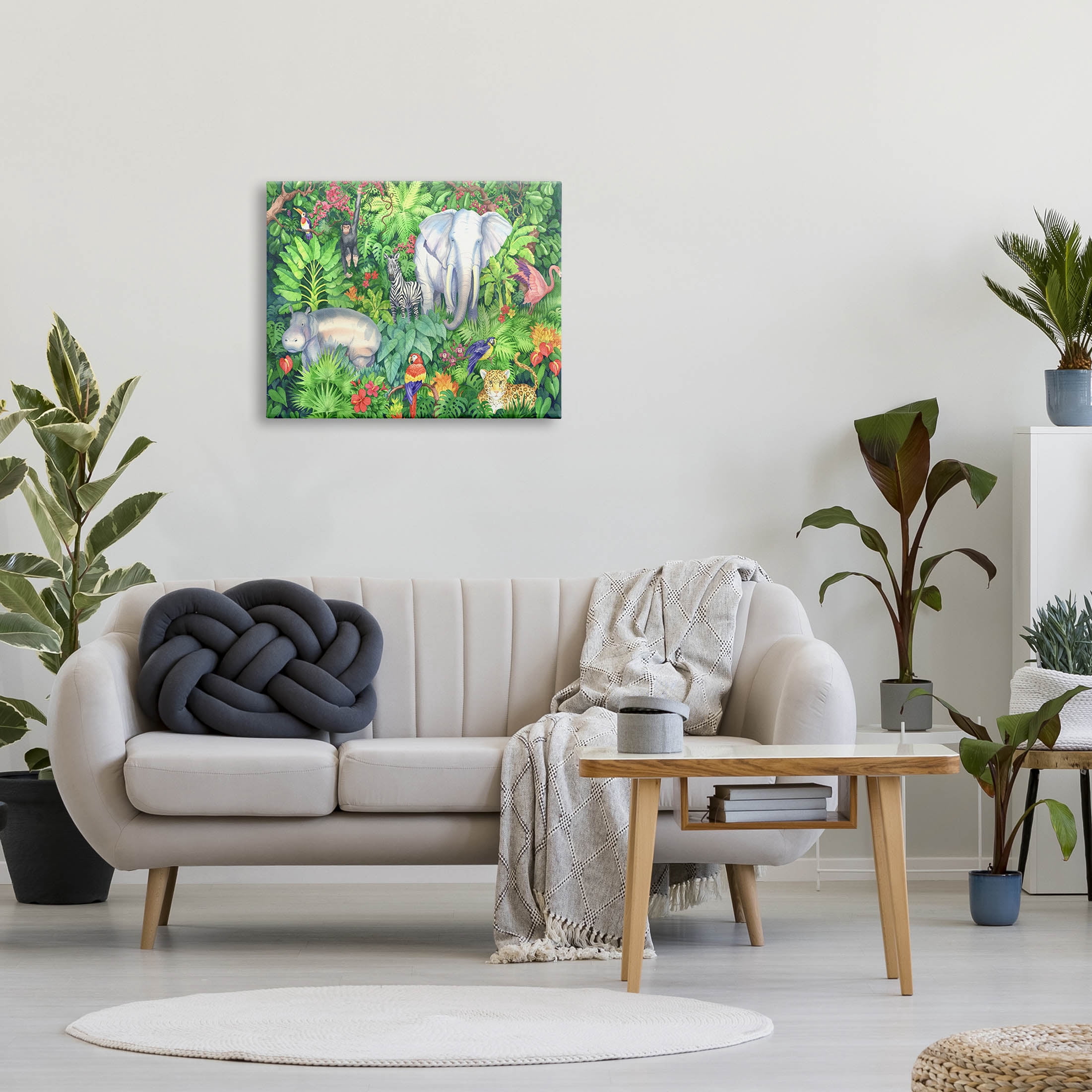 Stupell Industries Detailed Safari Animal Jungle Painting Gallery Wrapped Canvas Print Wall Art, Design by Paul Brent