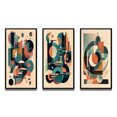 thumbnail image 3 of Designart "Elegance in Green Peach III" Minimalism Framed Wall Art Set Of 3 - Green Minimalism Frame Gallery Wall Set For Home Decor, 3 of 7