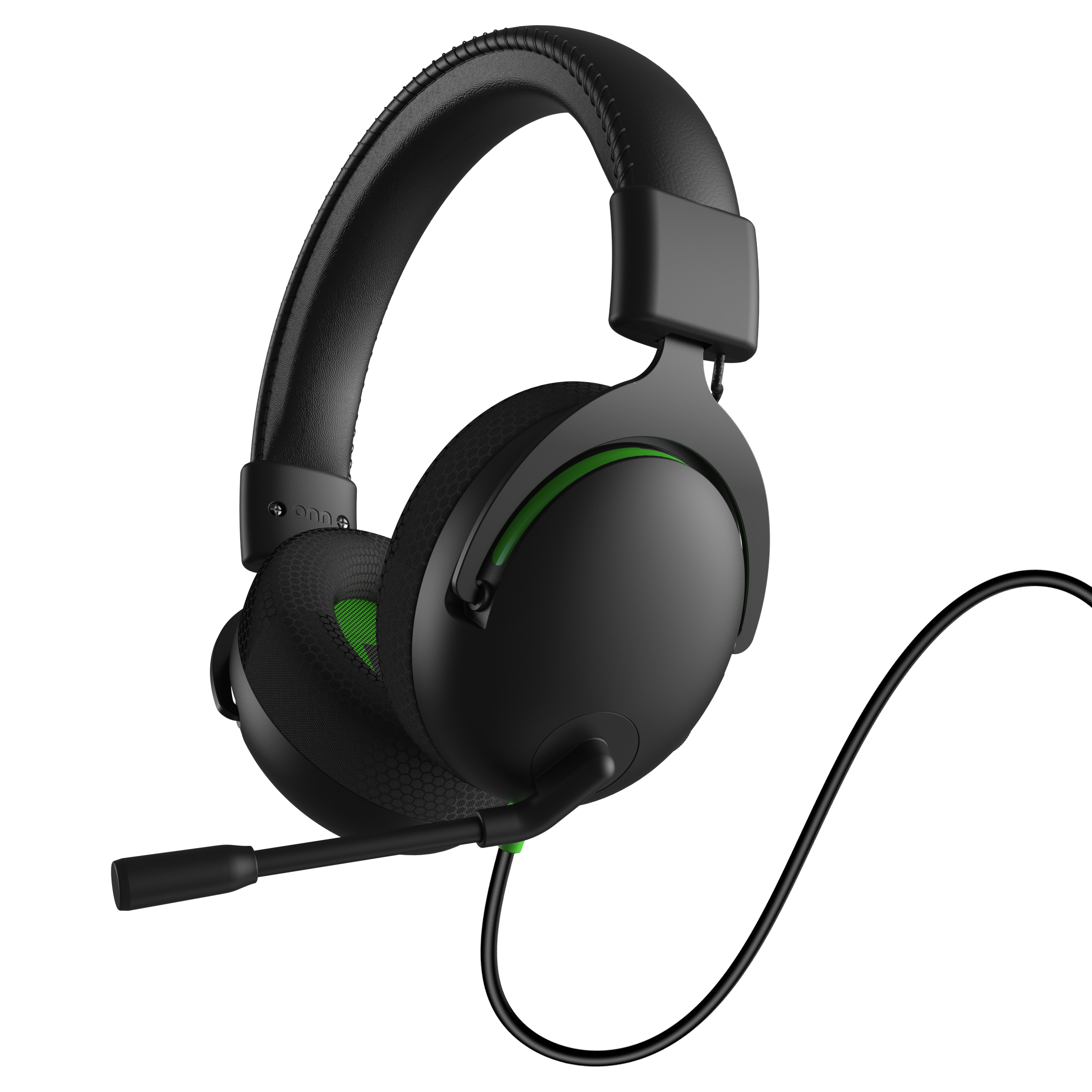 onn Wired Gaming Headset for Xbox Series X/S, Black & Green photo 1