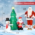 thumbnail image 4 of Costway 6 FT Christmas Inflatables Giant Santa Claus Snowman Xmas Tree Combo Decoration, 4 of 10
