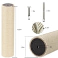 thumbnail image 4 of 2PCS Cat Scratching Post Replacement 40cm Sisal Cat Tree Replacement Post 8mm Easy To Install, 4 of 6