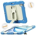 thumbnail image 2 of Case for iPad Air 11 Inch 2024, Military Grade Protective Silicone PC Cover with Screen Protector & Adjustable Kickstand & Shoulder Strap & Pencil Holder & 3-layer Protection, Skyblue+Beige, 2 of 8