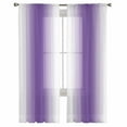 thumbnail image 3 of Purple Ombre Sheer Curtains 96 Inches Long 2 Panels Set, Window Sheer Curtains for Living Room/Bedroom, Farmhouse Modern Art Light Filtering Rod Pocket Curtain 52'' x 96'' x 2, 3 of 7