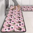 thumbnail image 2 of Kitchen Rugs Sets Of 2,French Bulldog Cute Bone Paw Print Anti Fatigue Kitchen Mat Rugs Non Slip Washable,Decorative Kitchen Floor Mats for Kitchen,Sink,Laundry,17"x47"+17"x47", 2 of 5