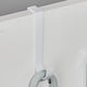 thumbnail image 1 of Gancho para armario, colgador trasero de puerta sin perforaciones para baño (blanco), 1 of 4