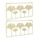 thumbnail image 2 of Decoración de Pared de Hoja de Metal Dorado 2 Piezas Ticfox 3D Moderno Simple Textura Transparente, 2 of 14