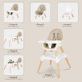 thumbnail image 5 of Gofirst 6 in 1 Convertible High Chair for Babies and Toddlers, Baby Chair Beige, 5 of 9