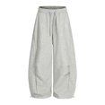 thumbnail image 6 of Womens Trousers Barrel Sweatpants Casual Baggy Elastic Waisted Wide Leg Comfy With Pockets Summer Casual Fashion Pants For Women, 6 of 6