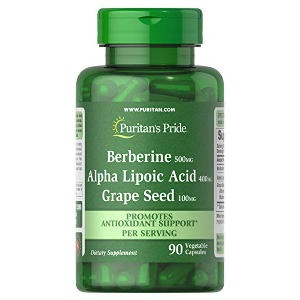 Berberine, Alpha Lipoic Acid & Grape Seed by Puritan's Pride, Promotes
