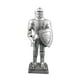 thumbnail image 4 of Figura decorativa de caballero medieval de metal, coleccionable, de 15,7 pulgadas de alto. Plateado, 4 of 9