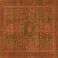 thumbnail image 1 of Ahgly Company Indoor Square Abstract Orange Modern Area Rugs, 4' Square, 1 of 4
