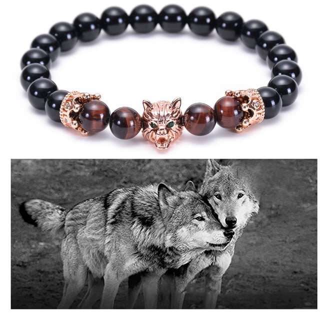 Brazalete Cabeza de Lobo Negro Refleja Temperamento Más Brazalete Negro Wmkox8yi sjalhkljlk1602