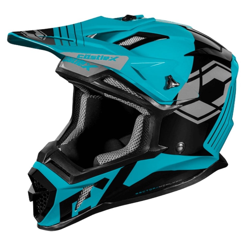 Castle x CX200 Sector Helmet Turquoise-Black Medium