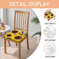thumbnail image 2 of Sunflowers with Butterfly on Checkered Seat Covers for Dining Room Chairs Set Of 4,Stretch Printed Washable Chair Seat Cover with Elastic Ties and Button,Removable Waterproof Couch Cushion Covers, 2 of 6