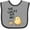 Heather and Black, variant on Inktastic The Chicks Dig Me Easter Baby Chick with Basket and Eggs Boys or Girls Baby Bib