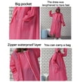 thumbnail image 4 of ddioayh Liquidation Long Transparent Hommes Femmes Veste à Capuche Imperméable Manteau de Pluie, 4 of 7