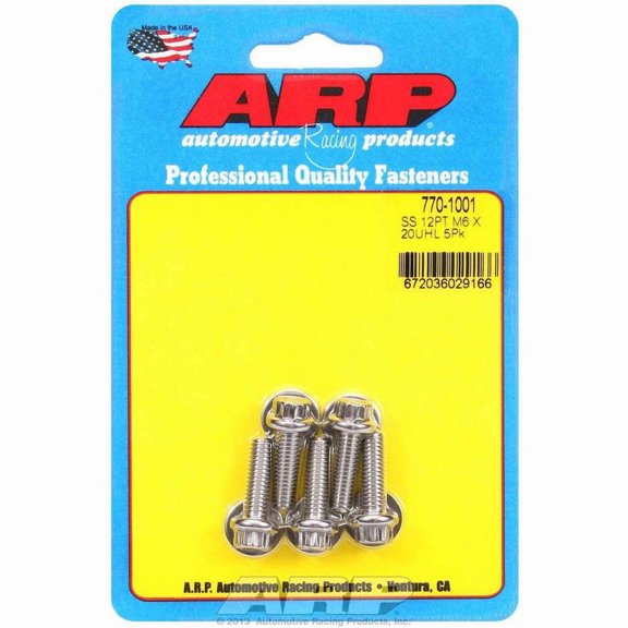 Arp S/S Bolt Kit - 12pt. (5) 6mm x 1.00 x 20