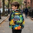 thumbnail image 5 of FKELYI Tractor Graffiti Print School Backpack for Kids 17 Inch Schoolbag with Multi-Pockets Primary School Bookbag Casual Daypack Travel Bag for Elementary Student, 5 of 7