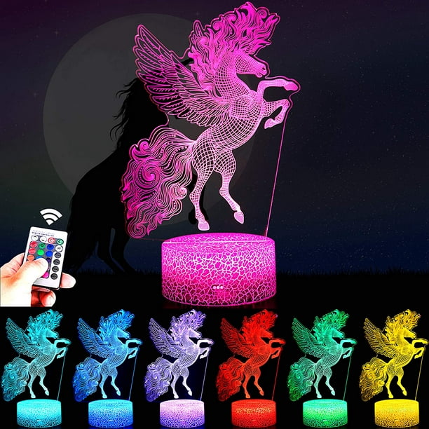 Cadeaux de licorne pour filles Jouets - 3d Illusion Lamp Lumière