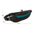 thumbnail image 5 of Athletic Works 1 Liter Black Versatile Sports on Waist Fanny pack, Unisex, Polyester Zipper, 5 of 10