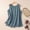 Blue, variant on Admvng Workout Tank Tops for Woman Summer Loose Round Neck Solid Color and Linen Short Sleeve Shirt Loose Slim Top Round Neck Top Shirt M-3XL