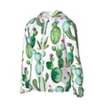 thumbnail image 3 of Goofa Cactus Plants1 Printed Women's UPF 50+ Sun Protection Hoodie Jacket Lightweight Long Sleeve Sun Shirt for Women with Pocket Hiking Outdoor-Large, 3 of 9