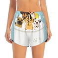 thumbnail image 2 of Balery Cute Dog In Bathtub Pattern Women's Running Shorts with Liner 2 Pockets Elastic Workout Athletic Gym Yoga Shorts-X-Large, 2 of 7