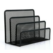 CODREAM Desk File Organizer, Mesh Letter Sorter Mail Business Document Tray Desk Office File Organizer Holder Metal Mesh