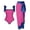#0143-Hot Pink, variant on Gift Women's Tropical Print Swimwear Monokini And Matching Sarong Skirt Comfortable Lightweight Breathable Beach Holiday Swimwear