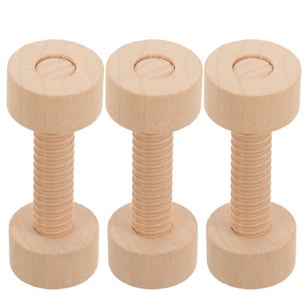 Tornillos alimentadores para jaula de pájaros, accesorios, tornillos de juguete para masticar, tornillos de madera para jaula de pájaros, 3 uds.