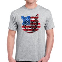 USA Shirts for Men - 4th of July American Tiger Graphic Patriotic Outfit