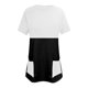 thumbnail image 4 of Gibobby Blusas Para Mujer Elegantes Blusa holgada de cuello redondo con bloqueo de color informal de verano para mujer, blusa de manga corta con bolsillos（Negro， M), 4 of 5