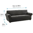 thumbnail image 6 of Mainstays Pixel Stretch Fabric Sofa Slipcover, Gray, 1-Piece, 6 of 11