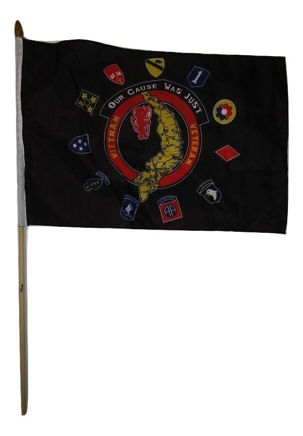 2 Pack Black Vietnam Veteran Vet Flag Banner 3x5 3’x5’ Wholesale Set 