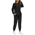 thumbnail image 2 of Fantaslook Pajamas Sets for Women Two Piece Sweatshirts Lounge Sets Long Sleeve Tops and Pants with Drawstring Basic Outfits, 2 of 9