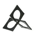 thumbnail image 6 of Geometric Linked Square Sculpture for Home and Bathroom Decor - Modern Metal Decorative Object for Living Room, Office, or Coffee Table - Figurine Accent Display for Shelf Display - 5", Black, 6 of 12