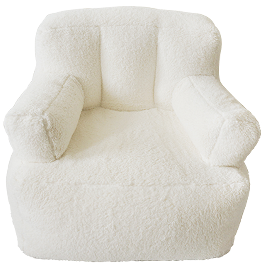 ACEssentials Sherpa Cozy White Large Bean Bag Lounger - image 3 of 6