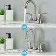 thumbnail image 4 of MAYEERTY 4"Centerset Bathroom Faucet with 360° Swivel Spout, Pop-Up Drain & Dual Handles, Brushed Nickel, 4 of 6