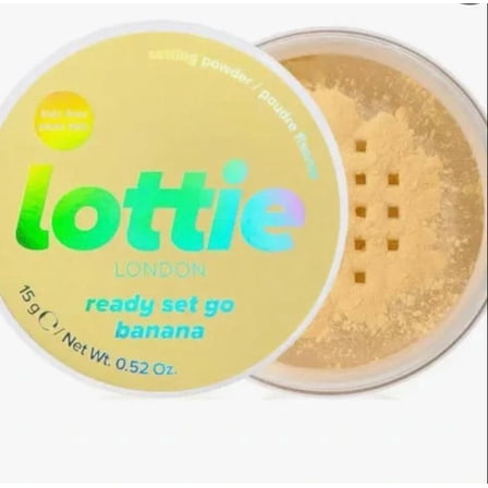 Lottie London Ready Set! Go in Banana, Setting Powder infused with Hyaluronic