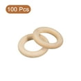 thumbnail image 3 of 100Pack 30mm(1.2") Natural Wood Rings, 6mm Smooth Unfinished Wooden Circles, 3 of 6