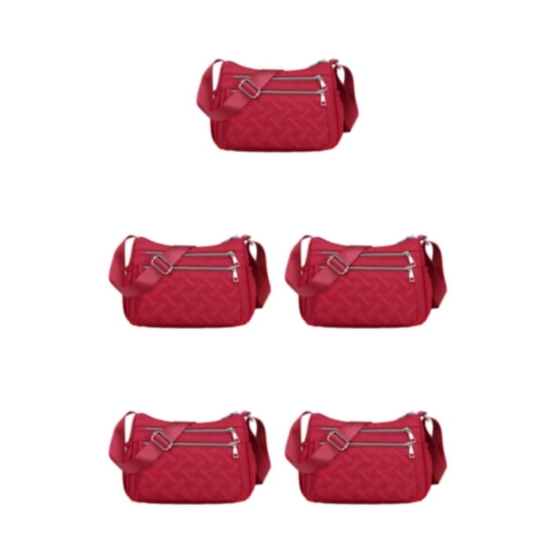 Bolso Bandolera Multiusos Minnieouse Premium Gran Capacidad color vino rojo