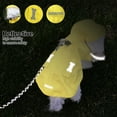 thumbnail image 2 of Waterproof Dog Raincoat, Adjustable Reflective Lightweight Pet Rain Clothes with Poncho Hood (Large, Yellow), 2 of 7