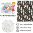 thumbnail image 4 of Spooky Ghost Blanket Cute Floral Autumn Flowers Throw Blankets Gifts for Kids Lightweight Soft Fleece Cozy for Sofa Couch Bed Room Travel Birthday Halloween Decor 50x60in, 4 of 6