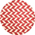 thumbnail image 1 of Ahgly Company Indoor Round Abstract Orange Contemporary Area Rugs, 7' Round, 1 of 1