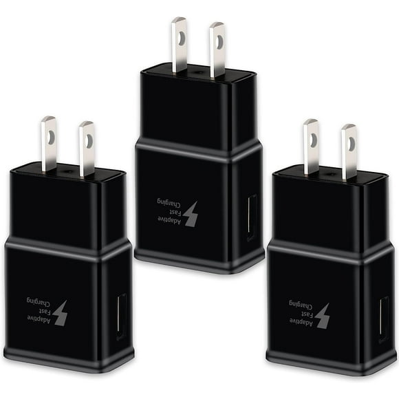 GHSDFBB Adaptive Fast Charger, 3 Pack USB Wall Charger Fast Charging Block Adapter for Samsung Galaxy S22/S22 Ultra/S21/S20/S10/S10e/S9/S8/S7/S6 Edge/A53/A72/Note 10 9 8/LG Quick Charger, Ce