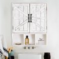 thumbnail image 3 of ABBSR 19x23in. Wooden Bathroom Wall Cabinet,White Rustic Farmhouse Hanging Storage Shelves, 3 of 8