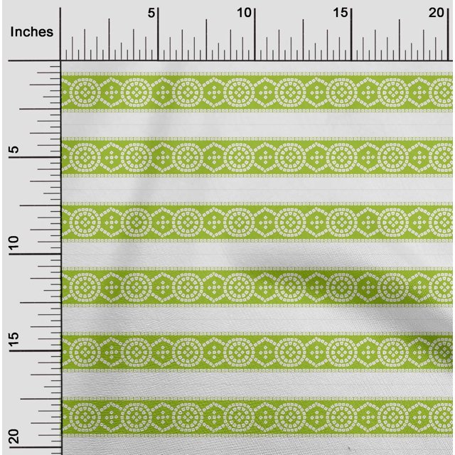 oneOone Cotton Jersey Light Green Fabric Ethnic Bandhani Craft Projects Decor Fabric Printed By The Yard 58 Inch Wide