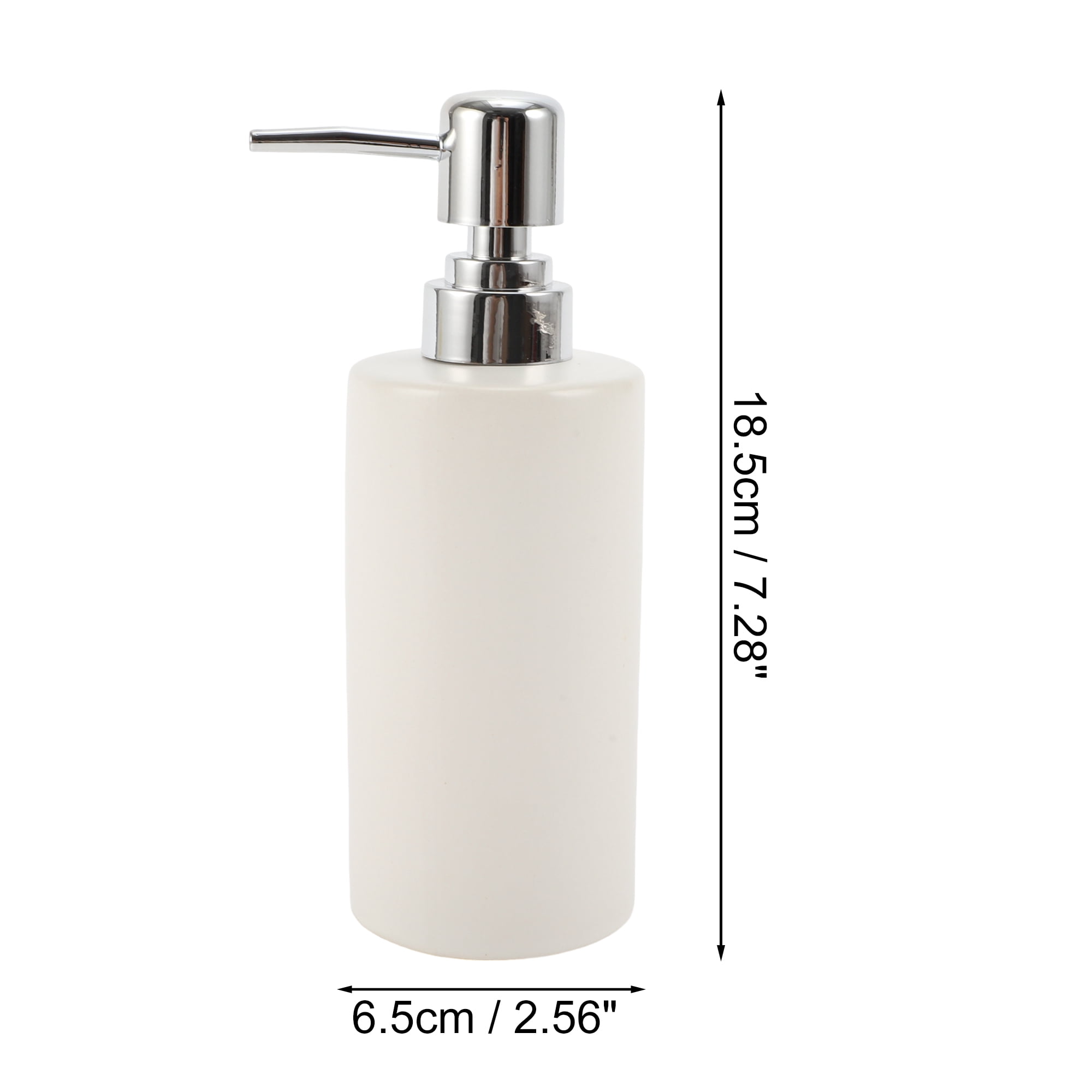 Unique Bargains 1 Pc Simple Cylindrical Soap Pump Dispenser for Bathroom Hotel 300ml White