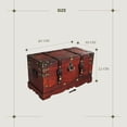 thumbnail image 7 of Pirate Treasure Chest Storage Box Durable Wood Metal Consction Que Hande, 7 of 7